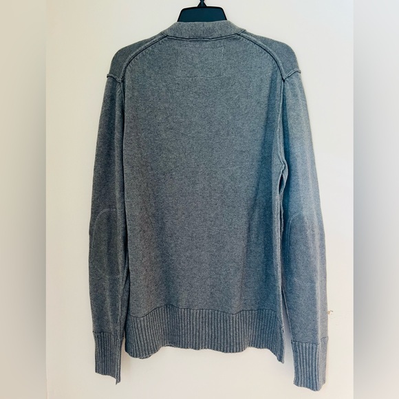 American Eagle Cardigan Sweater Mens L Vintage Fit V-Neck Grandpa Wool Blend - Picture 2 of 12